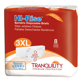 Tranquility® HI-Rise™ Bariatric Unisex Adult Incontinence Brief 3X-Large Disposable Heavy Absorbency (722309_CS)