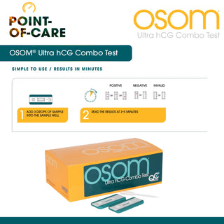 OSOM® Ultra hCG Combo Reproductive Health Test Kit hCG Pregnancy Test 25 Tests CLIA Waived (993312_BX)