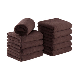 Arkwright Home Bck2U Coral Fleece Salon Towel 16x27 Brown (10/Pack) (PNP915117BR)