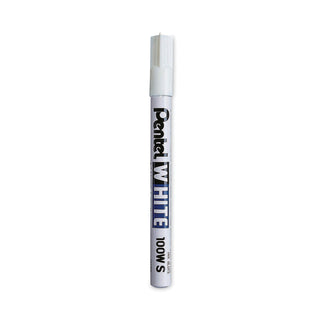 Pentel® Permanent Marker, Fine Bullet Tip, White (PEN100WS)