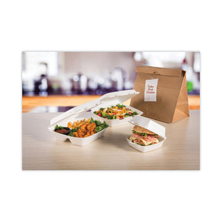 Dart® Dart 95HT3 Large Foam Hinged Carry Out Containers w/3 Compartment (DCC95HT3)