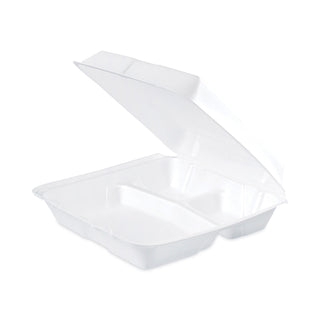 Dart® Dart 95HT3 Large Foam Hinged Carry Out Containers w/3 Compartment (DCC95HT3)