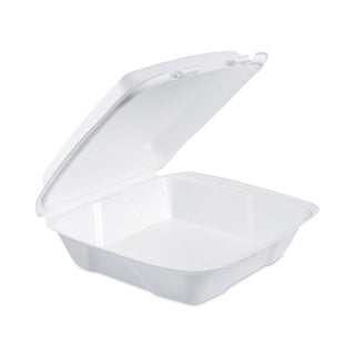 Dart® Insulated Foam Hinged Lid Containers, 1-Compartment, 9 x 9.4 x 3, White, 200/Pack, 2 Packs/Carton (DCC90HT1)