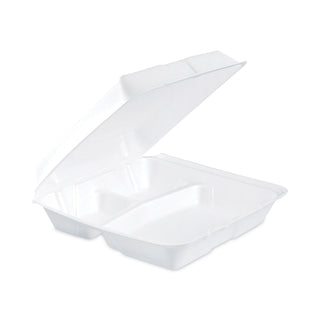 Dart® Dart 95HT3 Large Foam Hinged Carry Out Containers w/3 Compartment (DCC95HT3)