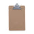 Universal® Hardboard Clipboard, 0.75" Clip Capacity, Holds 5 x 8 Sheets, Brown (UNV05610)