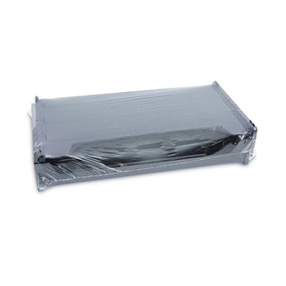 Universal® Recycled Plastic Side Load Desk Trays, 2 Sections, Legal Size Files, 16.25" x 9" x 2.75", Black (UNV08101)