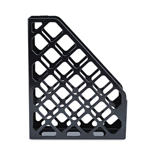 Universal® Recycled Plastic Magazine File, 3 x 10 x 11.88, Black (UNV08118)