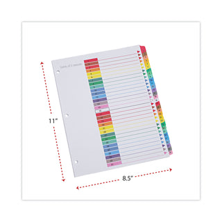 Universal® Deluxe Table of Contents Dividers for Printers, 31-Tab, 1 to 31, 11 x 8.5, White, 1 Set (UNV24814)