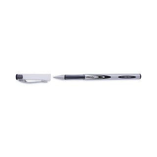 Universal® Gel Pen, Stick, Medium 0.7 mm, Black Ink, Silver/Black Barrel, Dozen (UNV39620)