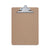 Universal® Hardboard Clipboard, 1.25" Clip Capacity, Holds 8.5 x 11 Sheets, Brown, 3/Pack (UNV40304VP)