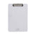 Universal® Plastic Clipboard with Low Profile Clip, 0.5" Clip Capacity, Holds 8.5 x 11 Sheets, Clear (UNV40310)
