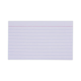 Universal® Ruled Index Cards, 3 x 5, White, 100/Pack (UNV47210)