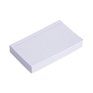 Universal® Ruled Index Cards, 3 x 5, White, 100/Pack (UNV47210)
