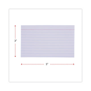 Universal® Ruled Index Cards, 3 x 5, White, 100/Pack (UNV47210)