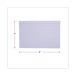 Universal® Ruled Index Cards, 4 x 6, White, 100/Pack (UNV47230)