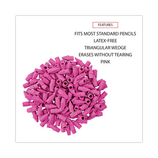 Universal® Pencil Cap Erasers, For Pencil Marks, Pink, 150/Pack (UNV55150)