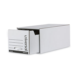 Universal® Economy Storage Drawer Files, Letter Files, White, 6/Carton (UNV85120)