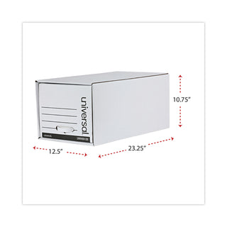 Universal® Economy Storage Drawer Files, Letter Files, White, 6/Carton (UNV85120)