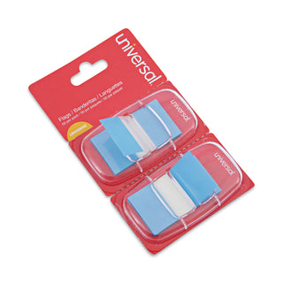 Universal® Page Flags, Blue, 50 Flags/Dispenser, 2 Dispensers/Pack (UNV99002)