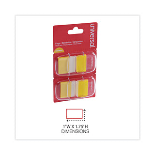 Universal® Page Flags, Yellow, 50 Flags/Dispenser, 2 Dispensers/Pack (UNV99006)