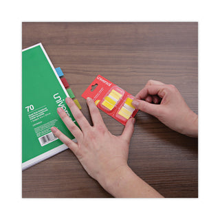 Universal® Page Flags, Yellow, 50 Flags/Dispenser, 2 Dispensers/Pack (UNV99006)