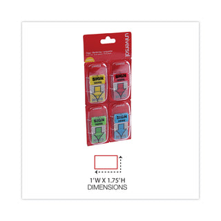Universal® Deluxe Message Arrow Flags, "Sign Here", Assorted Colors, 120/Pack (UNV99010)