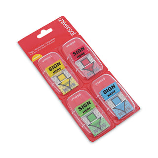 Universal® Deluxe Message Arrow Flags, "Sign Here", Assorted Colors, 120/Pack (UNV99010)