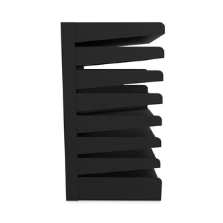 Safco® Steel Horizontal-Tray Desktop Sorter, 8 Sections, Letter Size Files, 12" x 9.5" x 17.75", Black, Ships in 1-3 Business Days (SAF3129BL)