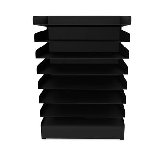 Safco® Steel Horizontal-Tray Desktop Sorter, 8 Sections, Letter Size Files, 12" x 9.5" x 17.75", Black, Ships in 1-3 Business Days (SAF3129BL)
