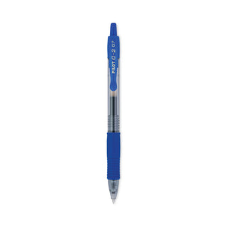 Pilot® G2 Premium Retractable Gel Pen, 0.7mm, Blue Ink, Smoke Barrel, Dozen (PIL31021)