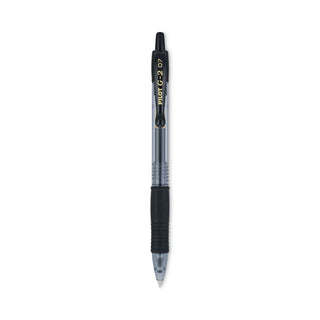 Pilot® G2 Premium Retractable Gel Pen, 0.7mm, Black Ink, Smoke Barrel, Dozen (PIL31020)