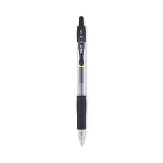Pilot® G2 Premium Retractable Gel Pen, 0.5mm, Black Ink, Smoke Barrel, Dozen (PIL31002)