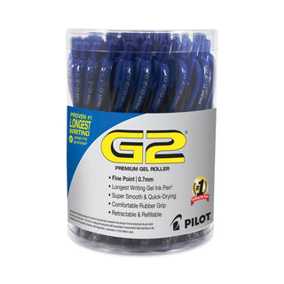 Pilot® G2 Premium Retractable Gel Pen, Fine 0.7mm, Black Ink/Barrel, 36/Pack (PIL84065)