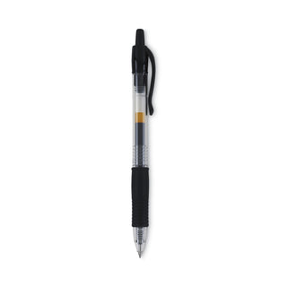 Pilot® G2 Premium Retractable Gel Pen, 0.38mm, Black Ink, Clear/Black Barrel, Dozen (PIL31277)