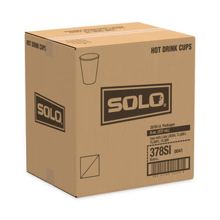 SOLO® Bistro Design Hot Drink Cups, Paper, 8oz, Maroon, 50/Pack (SLO378SIPK)