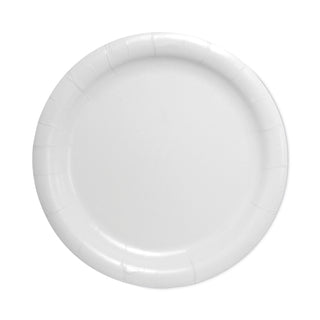 SOLO® Bare Eco-Forward Clay-Coated Paper Dinnerware, Plate, 9" Diameter, White (SCCHP9S)