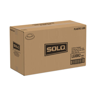 SOLO® The Gourmet Lid Hot Cup Lids for Trophy Plus, Fits 12 oz to 20 oz Cups, Plastic, Black, 125 Lids/Sleeve, 12 Sleeves/Carton (SCCLGXBK2)
