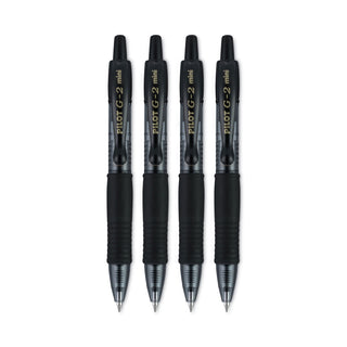 Pilot® G2 Mini Retractable Gel Pen, Fine 0.7mm, Black Ink/Barrel, 4/Pack (PIL31734)