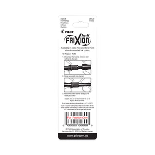 Pilot® Refill for Pilot FriXion Erasable, FriXion Ball, FriXion Clicker and FriXion LX Gel Ink Pens, Fine Point, Red Ink, 3/Pack (PIL77332)