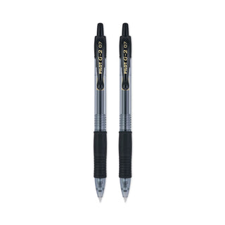 Pilot® G2 Premium Retractable Gel Pen, 0.7mm, Black Ink, Smoke Barrel, 2/Pack (PIL31031)