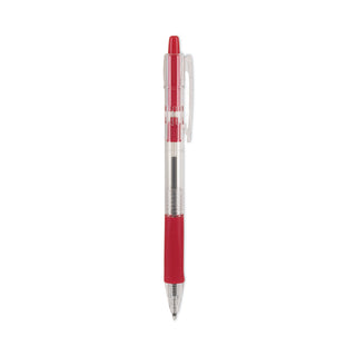 Pilot® EasyTouch Retractable Ballpoint Pen, Fine 0.7mm, Red Ink, Clear Barrel, Dozen (PIL32212)