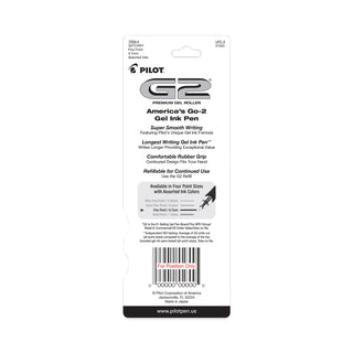 Pilot® G2 Premium Retractable Gel Pen, 0.7mm, Assorted Ink, Smoke Barrel, 3/Pack (PIL31023)