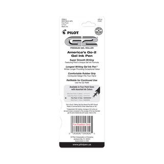 Pilot® G2 Premium Retractable Gel Pen, 0.7mm, Black Ink, Smoke Barrel, 2/Pack (PIL31031)