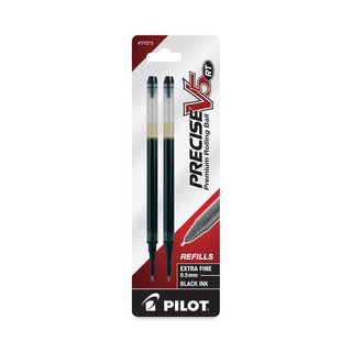 Pilot® Refill for Pilot Precise V5 RT Rolling Ball, Extra-Fine Point, Black Ink, 2/Pack (PIL77273)
