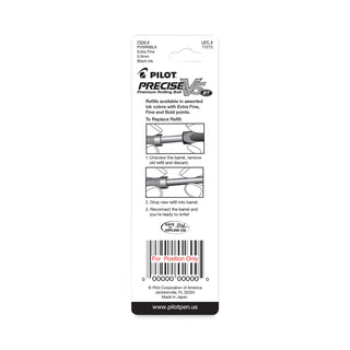 Pilot® Refill for Pilot Precise V5 RT Rolling Ball, Extra-Fine Point, Black Ink, 2/Pack (PIL77273)