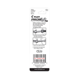 Pilot® Refill for Pilot Precise V5 RT Rolling Ball, Extra-Fine Point, Blue Ink, 2/Pack (PIL77274)