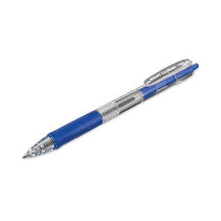 Pilot® EasyTouch Retractable Ballpoint Pen, Medium 1mm, Blue Ink, Clear Barrel, Dozen (PIL32221)