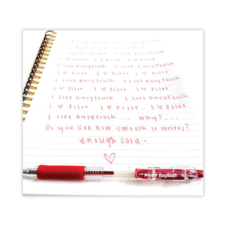 Pilot® EasyTouch Retractable Ballpoint Pen, Fine 0.7mm, Red Ink, Clear Barrel, Dozen (PIL32212)
