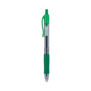 Pilot® G2 Premium Retractable Gel Pen, 0.5mm, Green Ink, Smoke Barrel, Dozen (PIL31005)