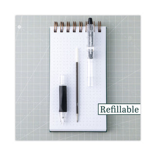 Pilot® EasyTouch Retractable Ballpoint Pen, Medium 1mm, Black Ink, Clear Barrel, Dozen (PIL32220)